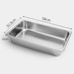 2-SOGA 2X Gastronorm GN Pan Full Size 1/1 GN Pan 10cm Deep Stainless Steel Tray