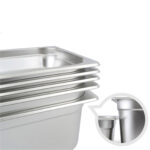 4-SOGA 2X Gastronorm GN Pan Full Size 1/1 GN Pan 10cm Deep Stainless Steel Tray