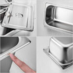 5-SOGA 2X Gastronorm GN Pan Full Size 1/1 GN Pan 10cm Deep Stainless Steel Tray