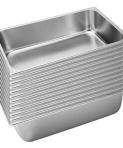 1-SOGA 12X Gastronorm GN Pan Full Size 1/1 GN Pan 20cm Deep Stainless Steel Tray