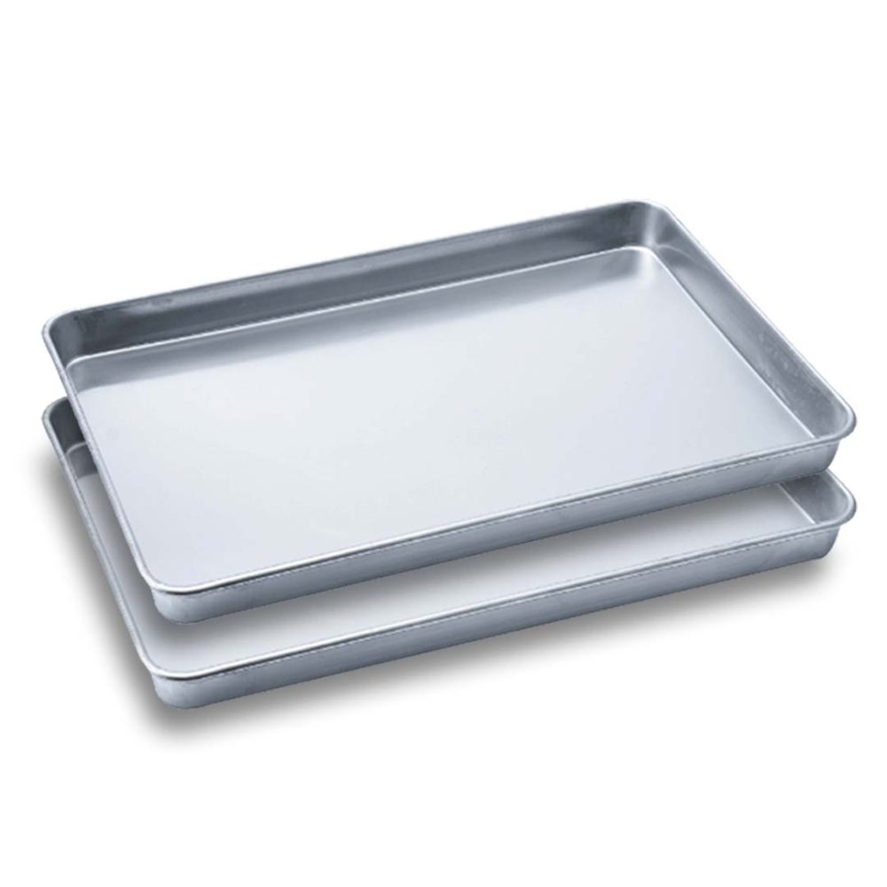 1-SOGA 2X Aluminium Oven Baking Pan Cooking Tray for Baker Gastronorm 60*40*5cm