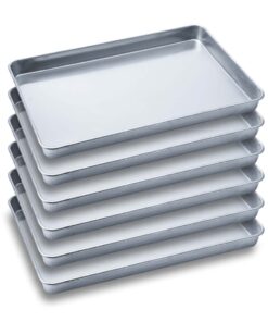 1-SOGA 6X Aluminium Oven Baking Pan Cooking Tray for Bakers Gastronorm 60*40*5cm