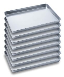 1-SOGA 8X Aluminium Oven Baking Pan Cooking Tray for Bakers Gastronorm 60*40*5cm