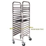 3-SOGA Gastronorm Trolley 15 Tier Stainless Steel Cake Bakery Trolley Suits 60*40cm Tray