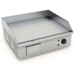 1-SOGA Electric Stainless Steel Flat Griddle Grill BBQ Hot Plate 2200W 56*48*23cm