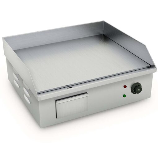 1-SOGA Electric Stainless Steel Flat Griddle Grill BBQ Hot Plate 2200W 56*48*23cm