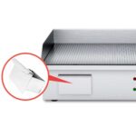 6-SOGA 2200W Stainless Steel Ribbed Griddle Commercial Grill BBQ Hot Plate 56*48*23cm