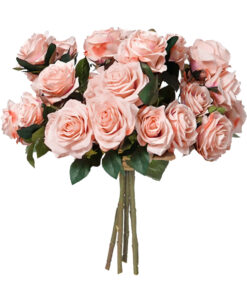 1-SOGA 4 Bunch Artificial Silk Rose 9 Heads Flower Fake Bridal Bouquet Table Decor Champion