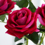 5-SOGA 8 Bunch Artificial Silk Rose 5 Heads Flower Fake Bridal Bouquet Table Decor Pink