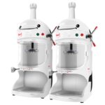 1-SOGA 2X 350W Commercial Ice Shaver Crusher Machine Automatic Snow Cone Maker
