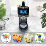 6-SOGA 300 Watts Electric Ice Shaver Automatic Crusher Slicer Commercial Machine 70kgs/h Black