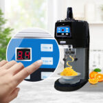 2-SOGA 2X 300 Watts Electric Ice Shaver Automatic Crusher Slicer Commercial Machine 70kgs/h Black