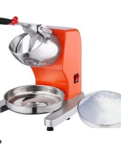 1-SOGA Ice Shaver Electric Stainless Steel Ice Crusher Slicer Machine Commercial Orange