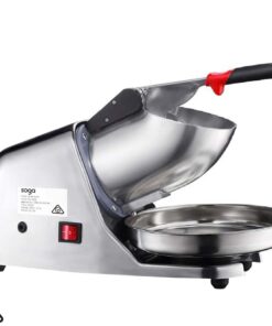 1-SOGA Dual Blade Ice Shaver Electric Stainless Steel Ice Crusher Slicer Machine Commercial