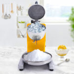 2-SOGA Ice Shaver Electric Stainless Steel Ice Crusher Slicer Machine Commercial Yellow
