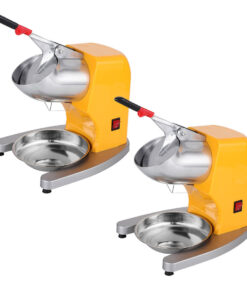 1-SOGA 2X Ice Shaver Electric Stainless Steel Ice Crusher Slicer Machine Commercial Yellow