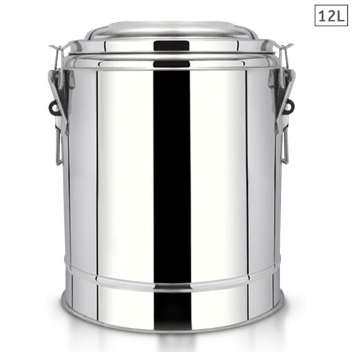 1-SOGA 12L Stainless Steel Insulated Stock Pot Hot & Cold Beverage Container