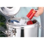 2-SOGA 2X 35L Stainless Steel Insulated Stock Pot Hot & Cold Beverage Container