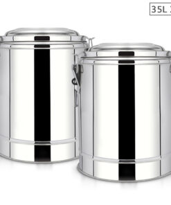 1-SOGA 2X 35L Stainless Steel Insulated Stock Pot Hot & Cold Beverage Container
