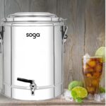3-SOGA 2X 40L Stainless Steel Insulated Stock Pot Hot & Cold Beverage Container