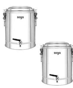 1-SOGA 2X 40L Stainless Steel Insulated Stock Pot Hot & Cold Beverage Container