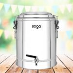8-SOGA 50L Stainless Steel Insulated Stock Pot Hot & Cold Beverage Container