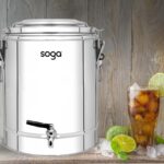 3-SOGA 2X 50L Stainless Steel Insulated Stock Pot Dispenser Hot & Cold Beverage Container With Tap
