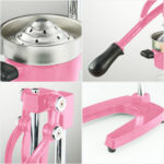 4-SOGA 2X Commercial Manual Juicer Hand Press Juice Extractor Squeezer Orange Citrus Pink