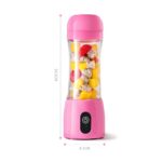 2-SOGA 380ml Portable Mini USB Rechargeable Handheld Fruit Mixer Juicer Pink