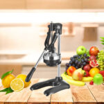 2-SOGA 2X Stainless Steel Manual Juicer Hand Press Juice Extractor Squeezer Lemon Orange Citrus Black