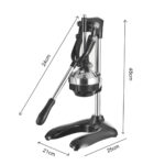 6-SOGA 2X Stainless Steel Manual Juicer Hand Press Juice Extractor Squeezer Lemon Orange Citrus Black