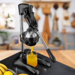 7-SOGA 2X Stainless Steel Manual Juicer Hand Press Juice Extractor Squeezer Lemon Orange Citrus Black