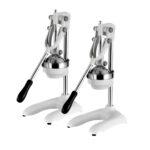 1-SOGA 2X Stainless Steel Manual Juicer Hand Press Juice Extractor Squeezer Lemon Orange Citrus White