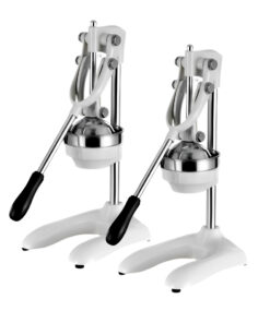1-SOGA 2X Stainless Steel Manual Juicer Hand Press Juice Extractor Squeezer Lemon Orange Citrus White