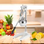 4-SOGA 2X Stainless Steel Manual Juicer Hand Press Juice Extractor Squeezer Lemon Orange Citrus White