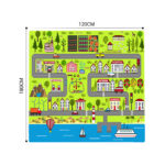 2-SOGA 2X 120cm Kids Rug Street Map Play Mat