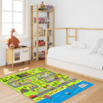 3-SOGA 2X 120cm Kids Rug Street Map Play Mat
