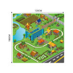 2-SOGA 2X 120cm Kids Rug Street Map Play Mat