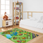 3-SOGA 2X 120cm Kids Rug Street Map Play Mat