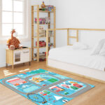3-SOGA 120cm Kids Rug Street Map Play Mat