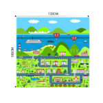 2-SOGA 120cm Kids Rug Street Map Play Mat
