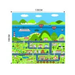 2-SOGA 2X 120cm Kids Rug Street Map Play Mat