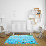 2-SOGA 120cm Kids Rug Street Map Play Mat