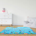 3-SOGA 120cm Kids Rug Street Map Play Mat