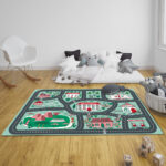 4-SOGA 2X 120cm Kids Rug Street Map Play Mat
