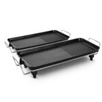 1-SOGA 48cm 68cm Electric BBQ Grill Teppanyaki Tough Non-Stick Surface Hot Plate Kitchen Bundle
