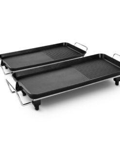 1-SOGA 48cm 68cm Electric BBQ Grill Teppanyaki Tough Non-Stick Surface Hot Plate Kitchen Bundle