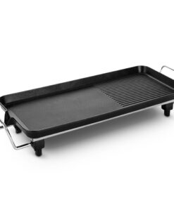 1-SOGA 68cm Electric BBQ Grill Teppanyaki Tough Non-stick Surface Hot Plate Kitchen 6-8 Person