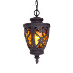 1-Vintage Lamp 48cm  Aluminum Glass Lantern Chandelier for Home Decor