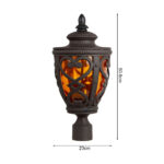 4-Vintage Lamp 6X 50.8cm Elegant Post Light with Aluminum and Glass Lantern Classic Outdoor Lighting